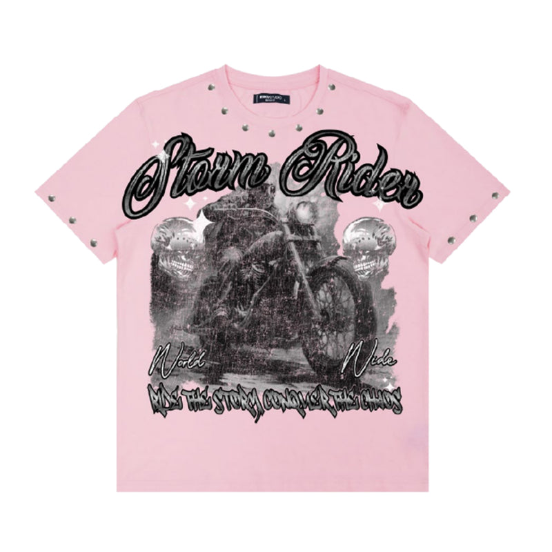Roku Studio Mens Storm Rider Crew Neck T-Shirt RK1481707-PNK Pink