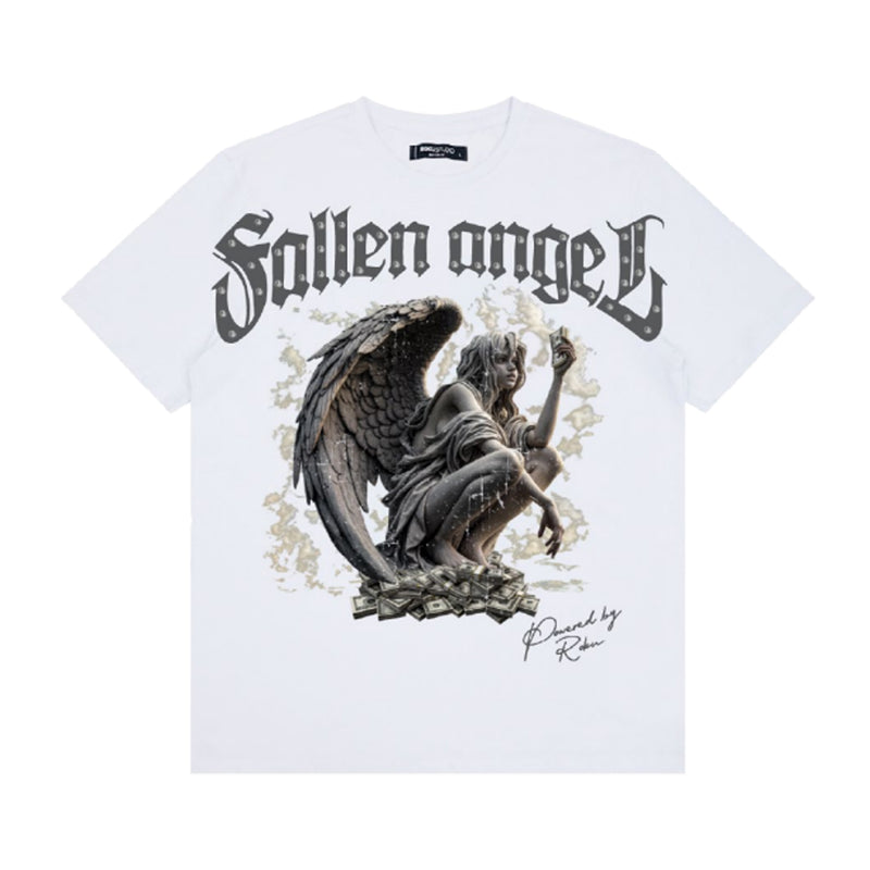 Roku Studio Mens Fallen Angel Crew Neck T-Shirt RK1481708-WHT White