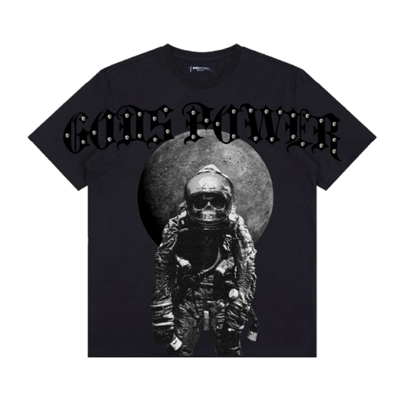 Roku Studio Mens Gods Power Crew Neck T-Shirt RK1481710-BLK Black
