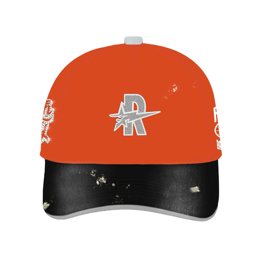 Rough Play Mens Vintage Snapback Hat Orange/Black
