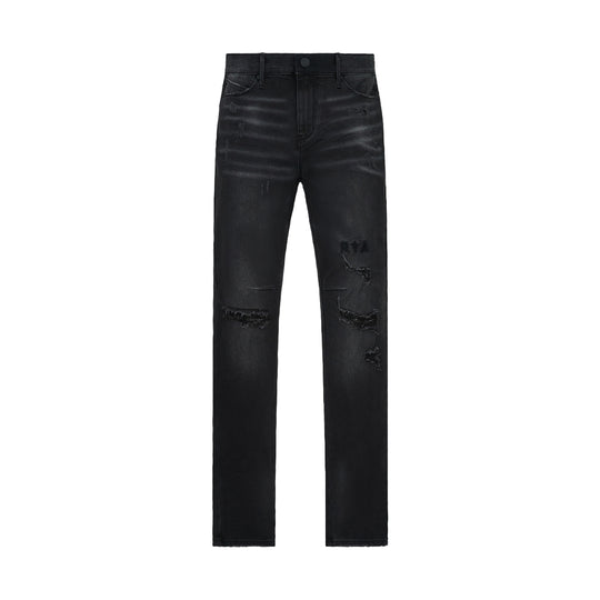 RTA Mens Bryant Destruction Skinny Fit Jeans MRLDD887-B1205CHDES Charcoal