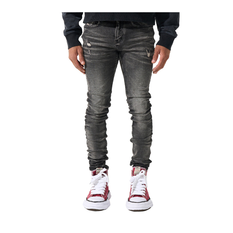 Serenede Mens Fume Skinny Fit Jeans FUME-BLK Smoke