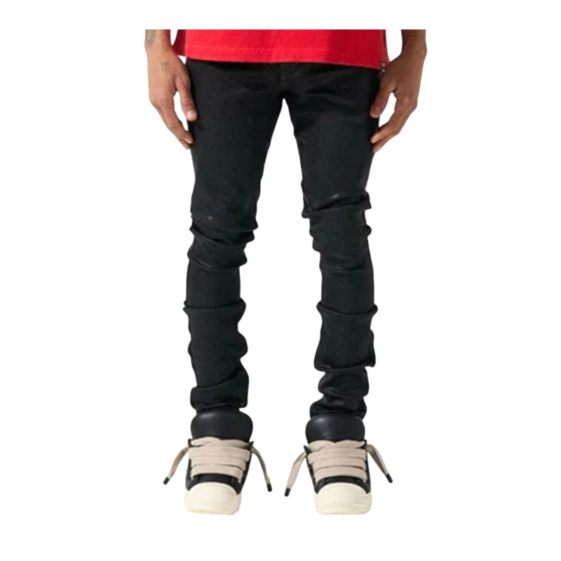 Serenede Mens ONYX Skinny Fit Jeans ONYX-CTDBLK Coated Black