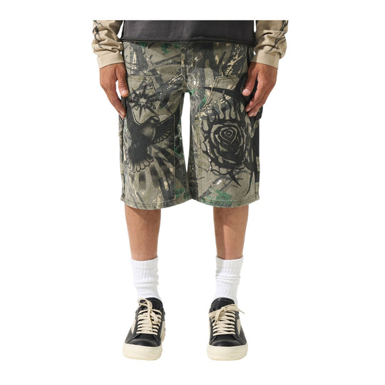 Serenede Mens Paradise Denim Shorts PARADISE-CAMO Camo