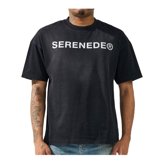 Serenede Mens Project 02 Crew Neck T-Shirt PRJCTT2-BLK Black