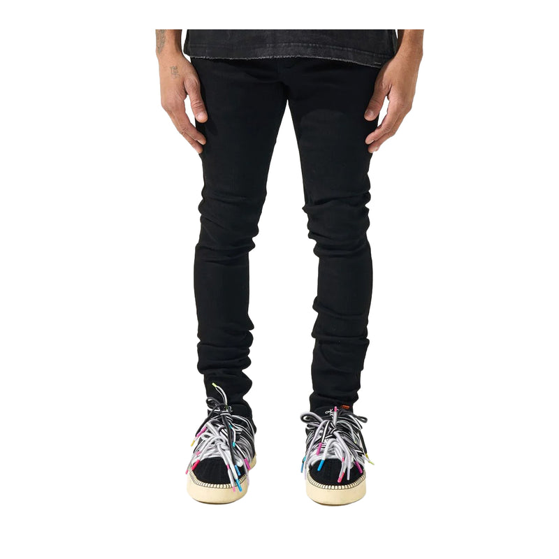 Serenede Mens Vanta11 Skinny Fit Jeans VAN11-V11 Black