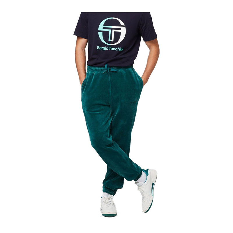 Sergio Tacchini Mens Scopeto Velour Sweatpants STF21M50199-730 Botanical