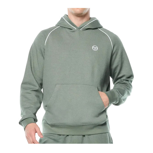 Sergio Tacchini Mens Agiato Pullover Hoodie STF26M51695-1005-LRLWR Laurel Wreath