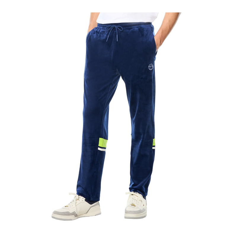 Sergio Tacchini Mens Damarindo Velour Track Pants STF26M51725-1006-BCNBL Beacon Blue