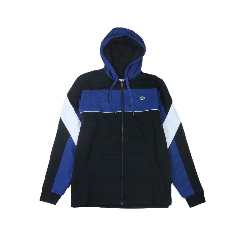 Lacoste Mens Sport Zip Colorblock Tennis Sweater SH9496-EHM Black/Inkwell-W