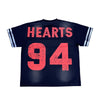 Shattered Hearts Mens Studed Angel Crew Neck T-Shirt Black/Red
