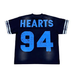 Shattered Hearts Mens Studed Angel Crew Neck T-Shirt Black/Blue
