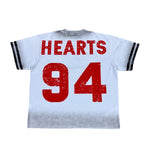 Shattered Hearts Mens Studed Angel Crew Neck T-Shirt White/Red