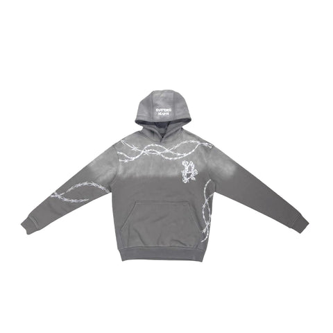 トップス GIBOUS BARBED WIRE HALFZIP SWEAT GRAY Grey Half Zip Sweatshirt | GANNI US