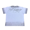 Shattered Hearts Mens Studed Doodle Crew Neck T-Shirt White