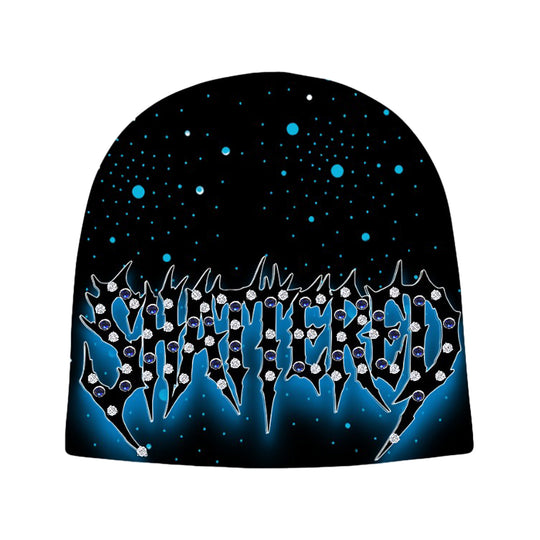 Shattered Hearts Mens Logo Beanie Black/Gamma Blue