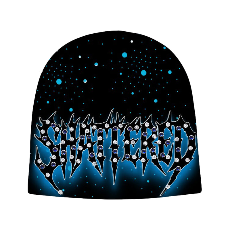 Shattered Hearts Mens Logo Beanie Black/Gamma Blue