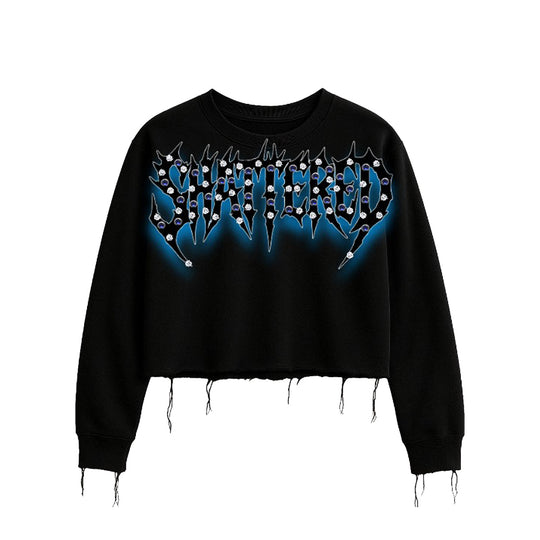Shattered Hearts Mens Logo Sweater Black/Gamma Blue