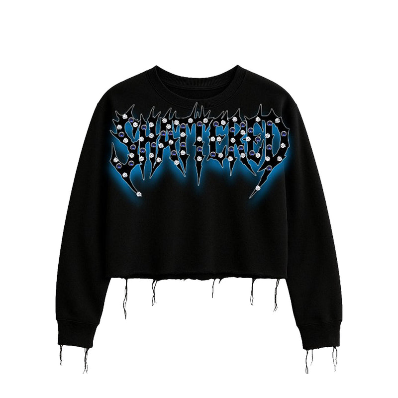 Shattered Hearts Mens Logo Sweater Black/Gamma Blue