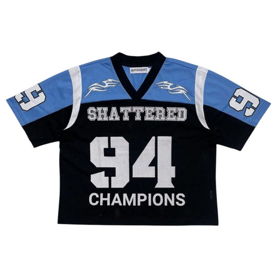 Shattered Hearts Mens Mesh Jersey Black/Blue