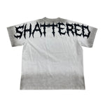 Shattered Hearts Mens Studed Rockstar Crew Neck T-Shirt White/Grey