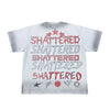 Shattered Hearts Mens Shattered Crew Neck T-Shirt Light Grey