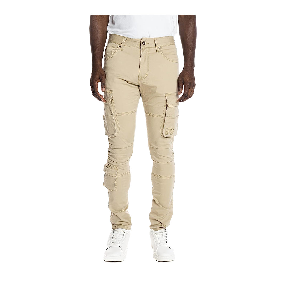 Smoke Rise Mens Utility Twill Cargo Pants JP23110 Khaki