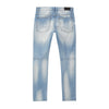 Smoke Rise Mens Rip & Repaired Denim Slim Fit Jeans JP23512 Lowell Blue