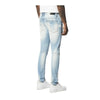 Smoke Rise Mens Rip & Repair Slim Fit Jeans JP23512 Lowell Blue