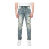 Smoke Rise Mens Rip & Repaired Color Slim Fit Jeans JP23532-921 Chester Blue