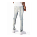 Smoke Rise Mens Big And Tall - Rip & Repaired Color Slim Fit Jeans JP23532 Natick Blue