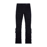 Smoke Rise Mens Utility Twill Stacked Pants JP23539 Jet Black