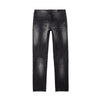 Smoke Rise Mens Rip And Repair Denim Slim Fit Jeans JP23603 Moon Black
