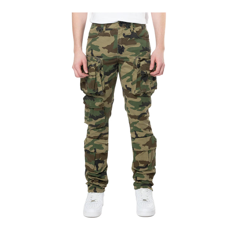 Smoke Rise Mens 5 Pocket Twill Cargo Pants JP24539-NB1 Wood Camo