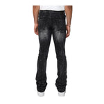 Smoke Rise Mens All Rhinestone Jeans JP25536-Z44 Hematite Black