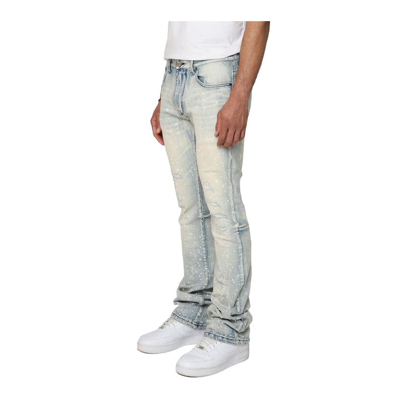 Smoke Rise Mens All Rhinestone Jeans JP25536-Z45 Anges Blue