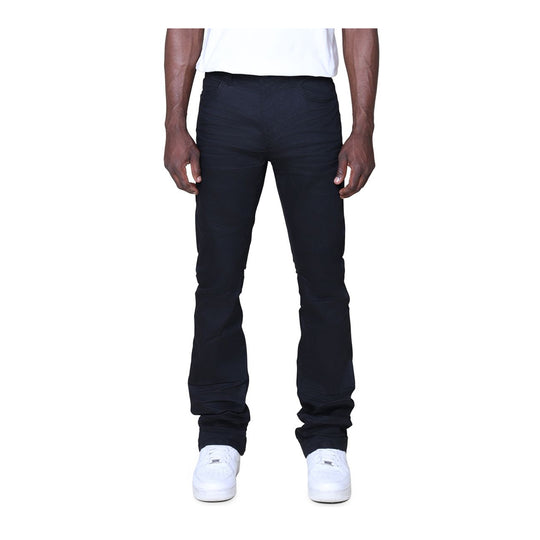 Smoke Rise Mens Vintage Wash Clean Stacked Jeans JP25620-280 Jet Black