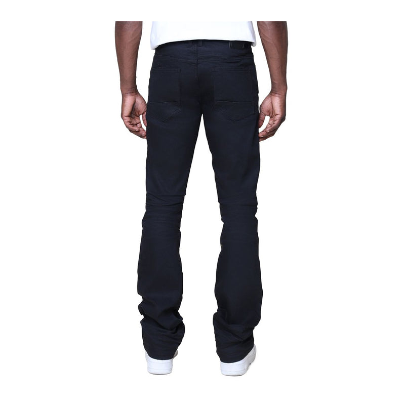 Smoke Rise Mens Vintage Wash Clean Stacked Jeans JP25620-280 Jet Black
