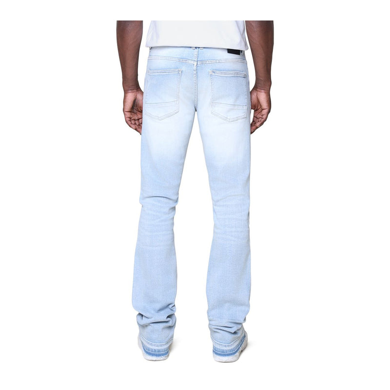 Smoke Rise Mens Vintage Wash Clean Stacked Jeans JP25620-YAL Santorini BL