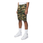 Smoke Rise Mens Twill Multi Cargo Shorts JS24132 Wood Camo