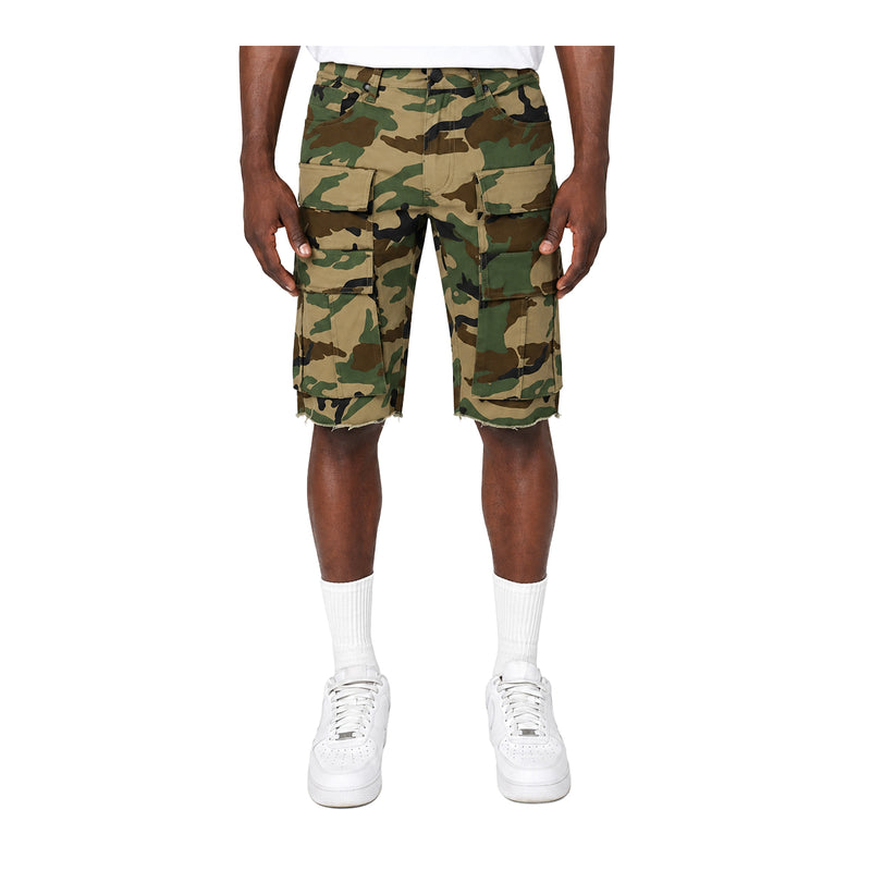 Smoke Rise Mens Fashion Twill Cargo Shorts JS25142-YHA Wren Camo