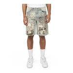 Smoke Rise Mens Fashion Jean Shorts JS25217-B85 Henry Bl