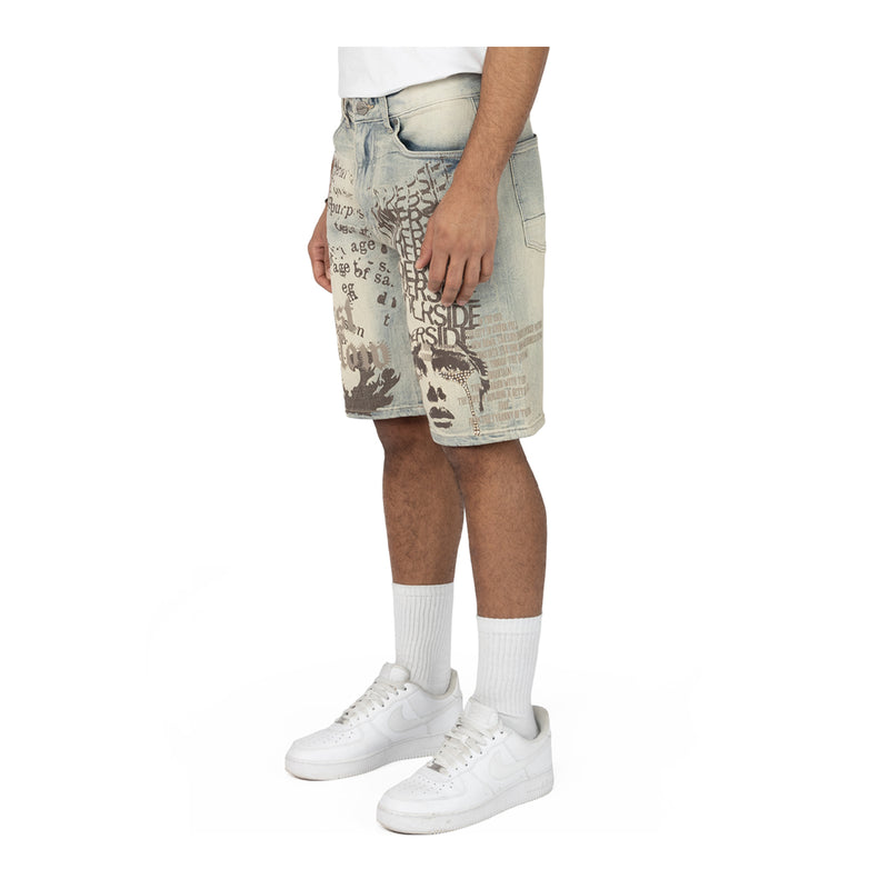 Smoke Rise Mens Fashion Jean Shorts JS25217-B85 Henry Bl