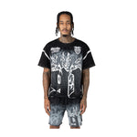 Smoke Rise Mens Graphic SS Crew Neck T-Shirt KT25251-120 Black