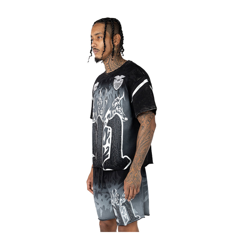 Smoke Rise Mens Graphic SS Crew Neck T-Shirt KT25251-120 Black
