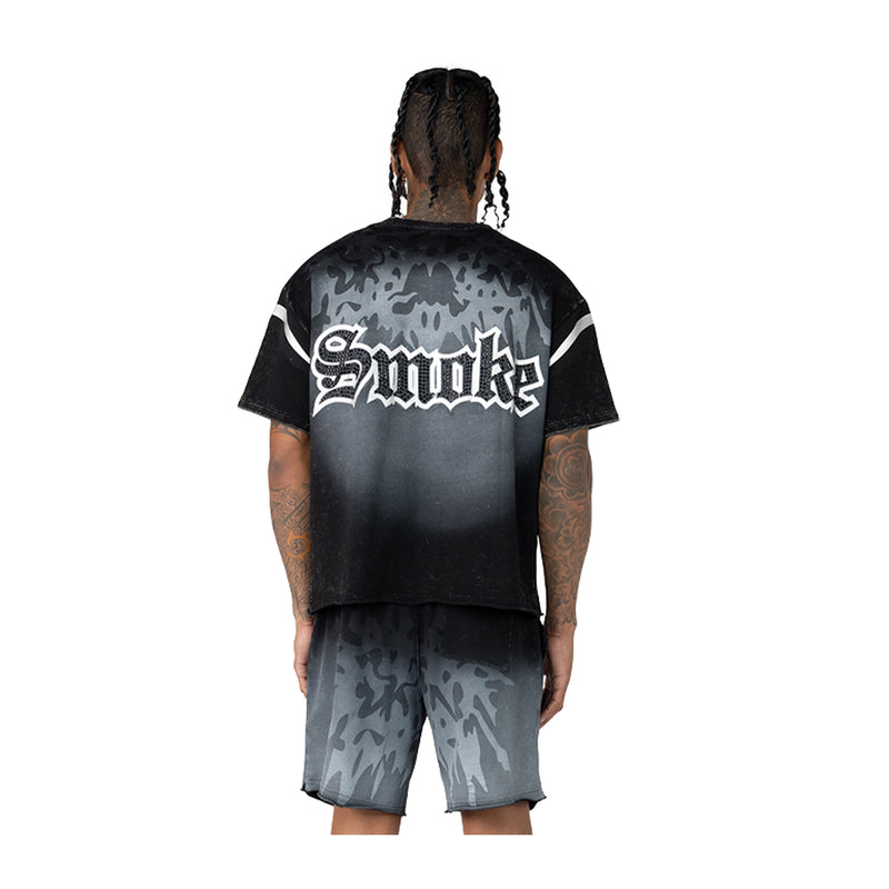Smoke Rise Mens Graphic SS Crew Neck T-Shirt KT25251-120 Black