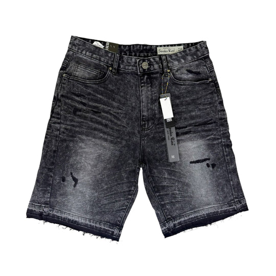 Smoke Rise Mens Sun Bleached Effect Colored Shorts TS26S130 Chaos Black