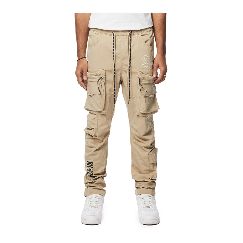 Smoke Rise Mens Utility Nylon Cargo Pants WP24182-060 Khaki