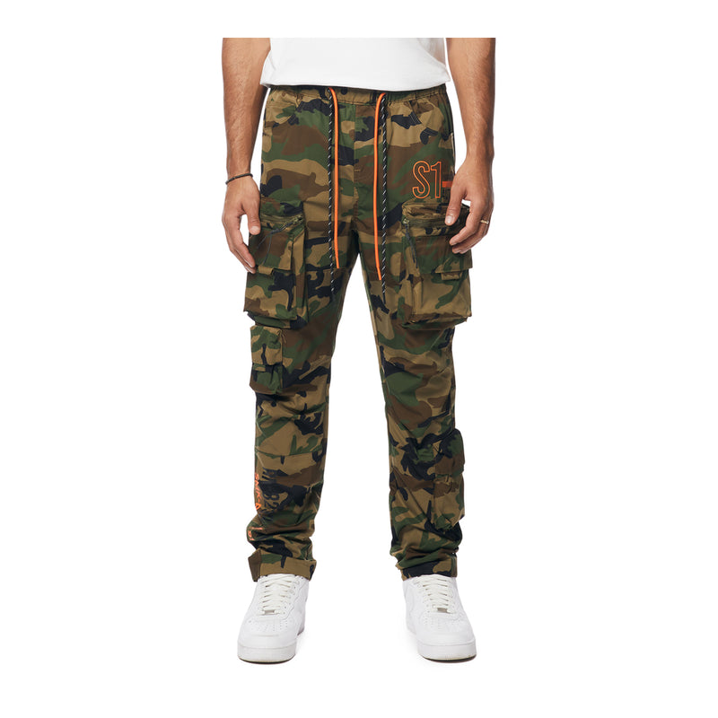 Smoke Rise Mens Utility Nylon Cargo Pants WP24182-N96 Wood Camo