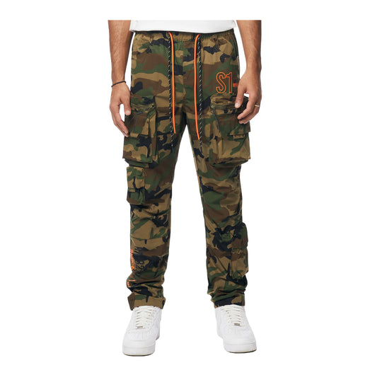 Smoke Rise Mens Utility Nylon Cargo Pants WP24182-NBQ Wood Camo